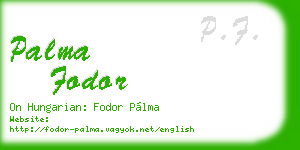 palma fodor business card