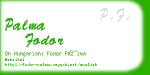 palma fodor business card